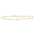 Round Shape Diamond Station Chain Bracelet