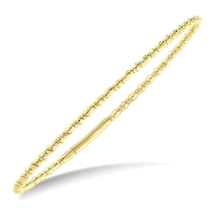 Dual GoldPattern Flex Bangle in 14K Yellow Gold
