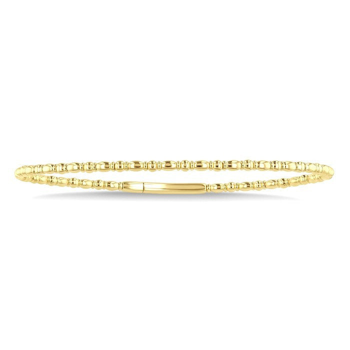 Dual GoldPattern Flex Bangle in 14K Yellow Gold