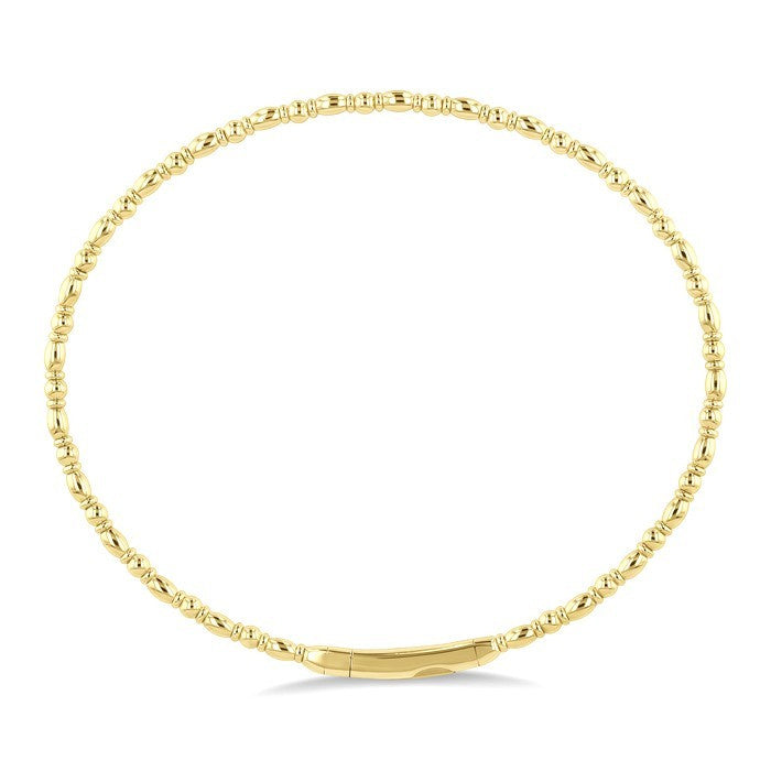 Dual GoldPattern Flex Bangle in 14K Yellow Gold