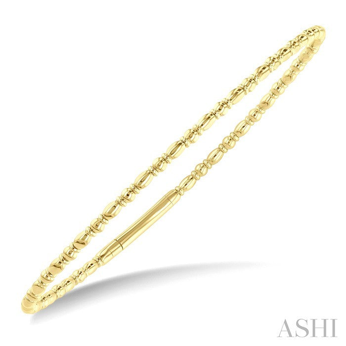 Dual GoldPattern Flex Bangle in 14K Yellow Gold