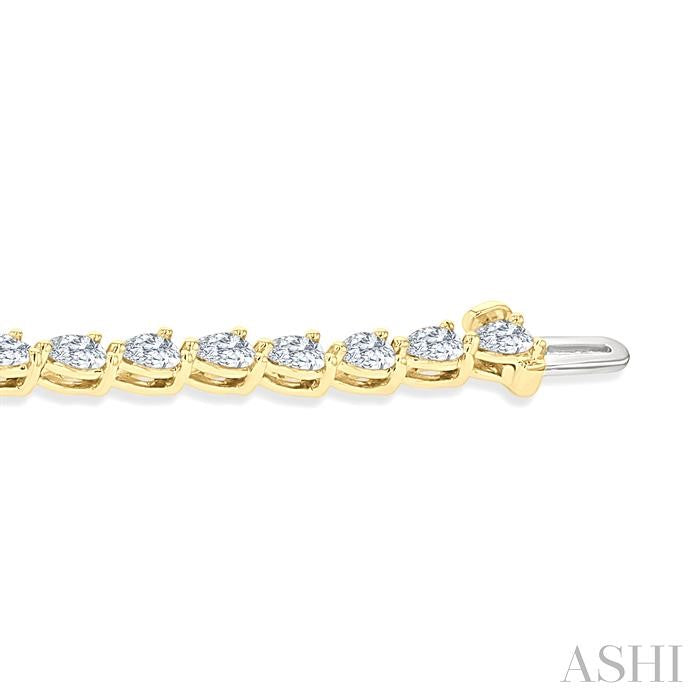 Bellona Mirage Serenity Pear Shape East West Diamond Bracelet