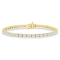5 1/2 Ctw East West Oval Cut Diamond Fashion Tennis bracelet in 14K Yellow Gold
