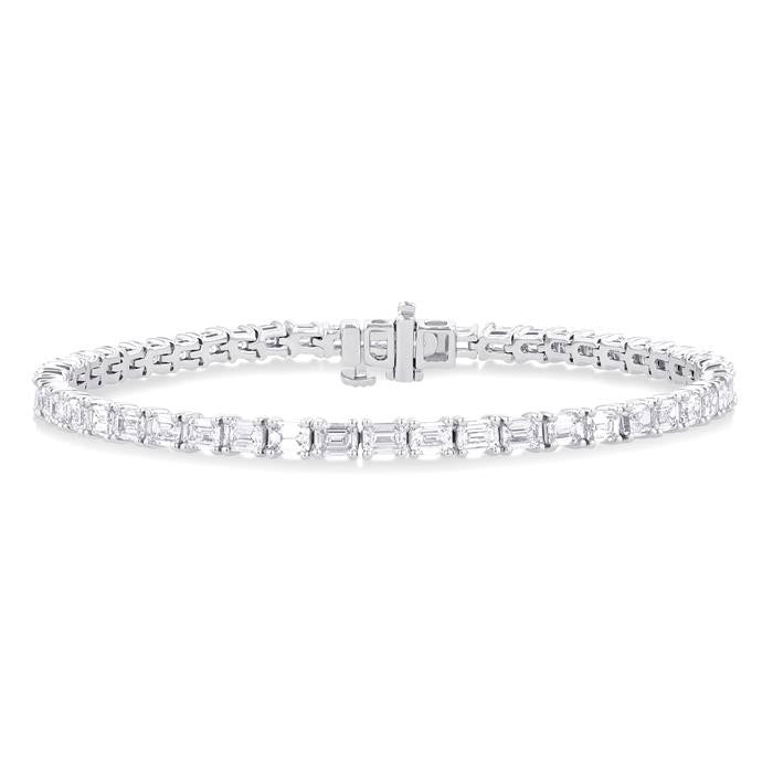 Seraph Noble Harbor Emerald Shape East West Diamond Tennis Bracelet