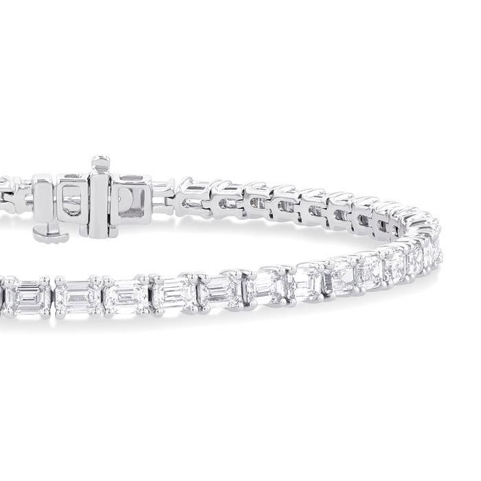 Seraph Noble Harbor Emerald Shape East West Diamond Tennis Bracelet