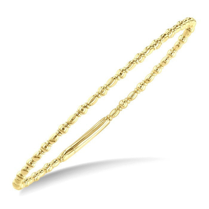 Triple GoldPattern Flex Bangle in 14K Yellow Gold