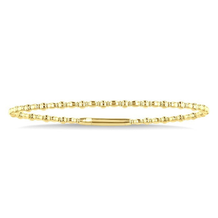 Triple GoldPattern Flex Bangle in 14K Yellow Gold