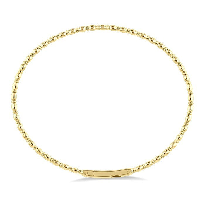 Triple GoldPattern Flex Bangle in 14K Yellow Gold