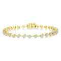 3 1/2 Ctw Mixed Shape Fusion Diamond Fashion Bracelet in 14K Yellow Gold