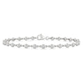 1 Ctw Bezel Set Round Cut Diamond Station Bracelet in 14K White Gold