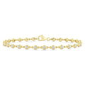 1 Ctw Bezel Set Round Cut Diamond Station Bracelet in 14K Yellow Gold
