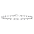 1 Ctw Bezel Set Round Cut Diamond Station Bracelet in Platinum