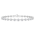 2 Ctw Bezel Set Round Cut Diamond Station Bracelet in Platinum