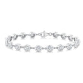 5 Ctw Bezel Set Round Cut Diamond Station Bracelet in Platinum