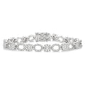 3 1/3 Ctw Shine Bright Round Cut Diamond Bracelet in 14K White Gold