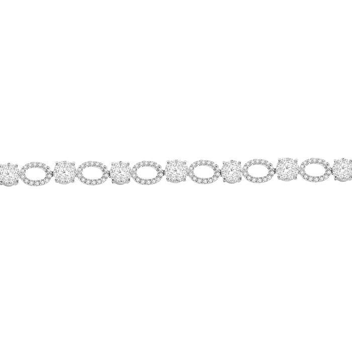3 1/3 Ctw Shine Bright Round Cut Diamond Bracelet in 14K White Gold