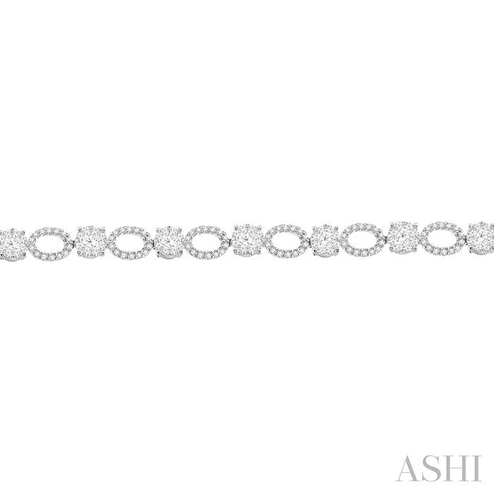 3 1/3 Ctw Shine Bright Round Cut Diamond Bracelet in 14K White Gold