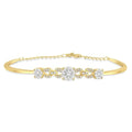 3/4 Ctw Round Cut Diamond Shine Bright Bracelet in 14K Yellow and White Gold
