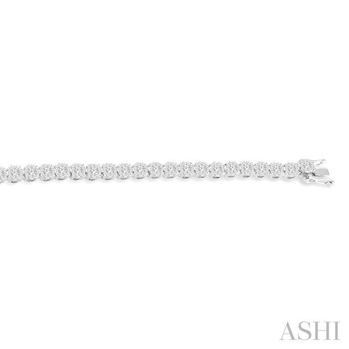 3 Ctw Round Cut Shine Bright Diamond Tennis Bracelet in 14K White Gold