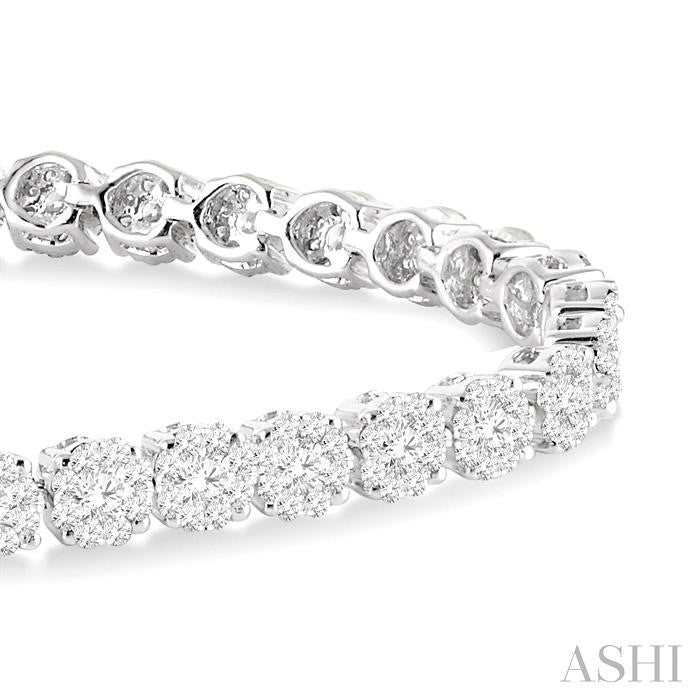 3 Ctw Round Cut Shine Bright Diamond Tennis Bracelet in 14K White Gold