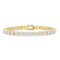 5 Ctw Round Cut Diamond Shine Bright Tennis Bracelet in 14K Yellow and White Gold