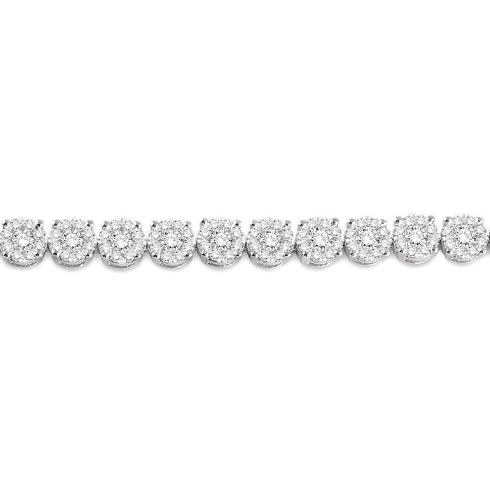5 1/3 Ctw Round Cut Diamond Shine Bright Tennis Bracelet in 14K White Gold