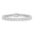 7 Ctw Round Cut Diamond Shine Bright Tennis Bracelet in 14K White Gold