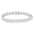 7 Ctw Round Cut Diamond Shine Bright Tennis Bracelet in 14K White Gold