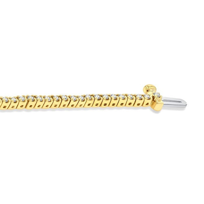 1 Ctw Round Cut Diamond Tennis Bracelet in 14K Yellow Gold