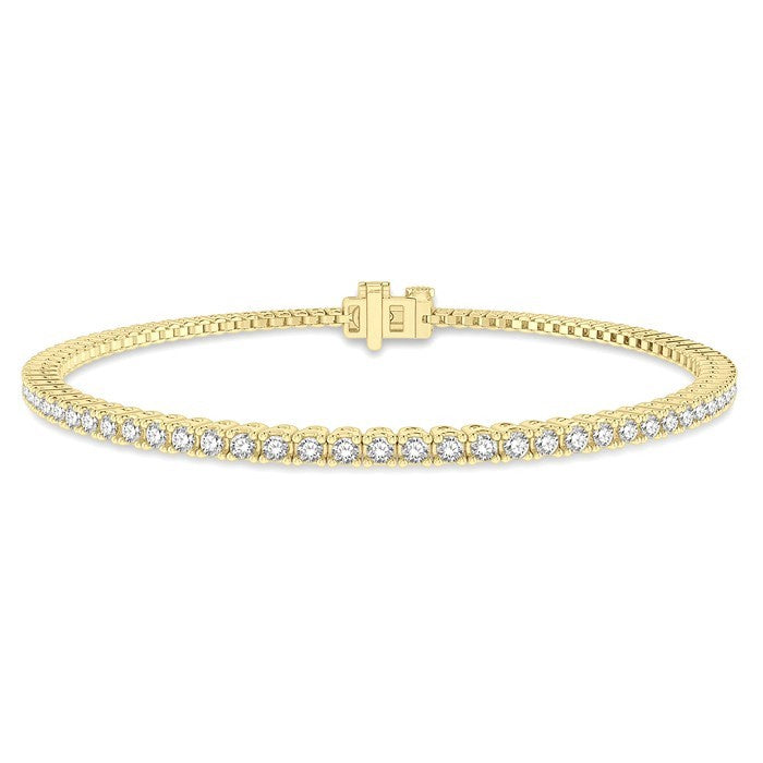 1 Ctw Round Cut Diamond Tennis Bracelet in 14K Yellow Gold