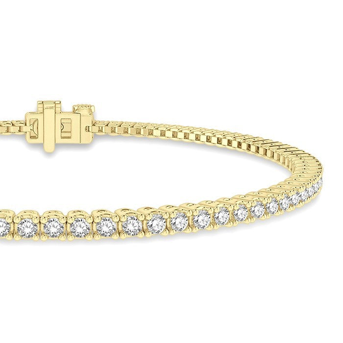 1 Ctw Round Cut Diamond Tennis Bracelet in 14K Yellow Gold