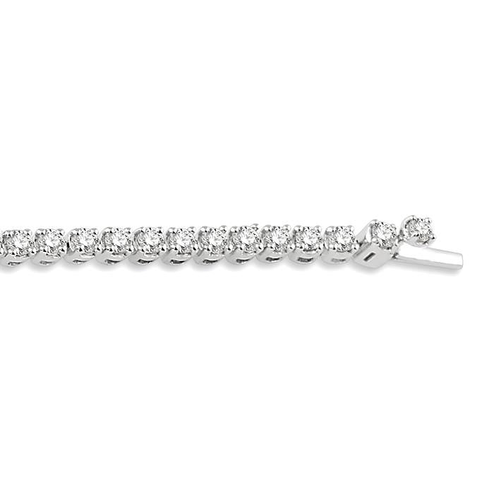 3 Ctw Round Cut Diamond Tennis Bracelet in 14K White Gold
