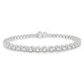 4 Ctw Round Cut Diamond Tennis Bracelet in 14K White Gold