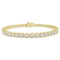 4 Ctw Round Cut Diamond Tennis Bracelet in 14K Yellow Gold