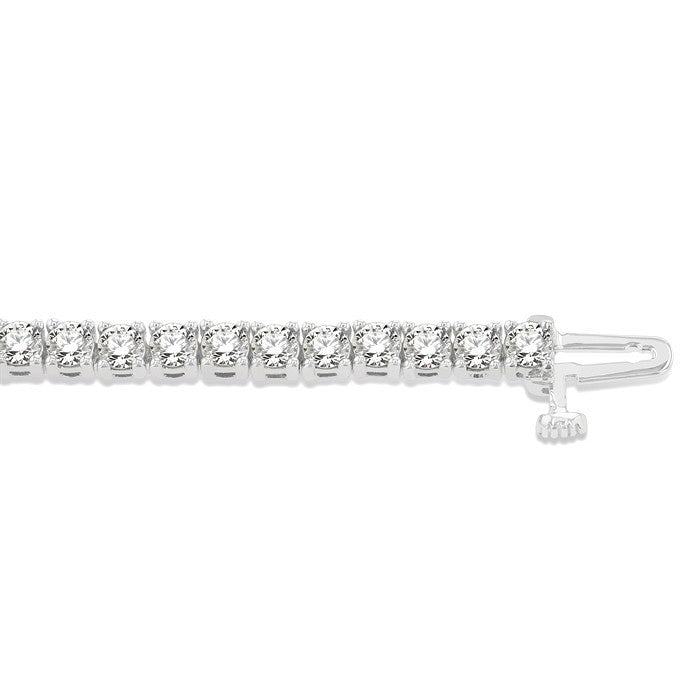 5 Ctw Round Cut Diamond Tennis Bracelet in 14K White Gold