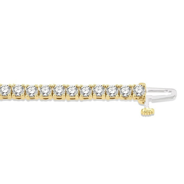 5 Ctw Round Cut Diamond Tennis Bracelet in 14K Yellow Gold