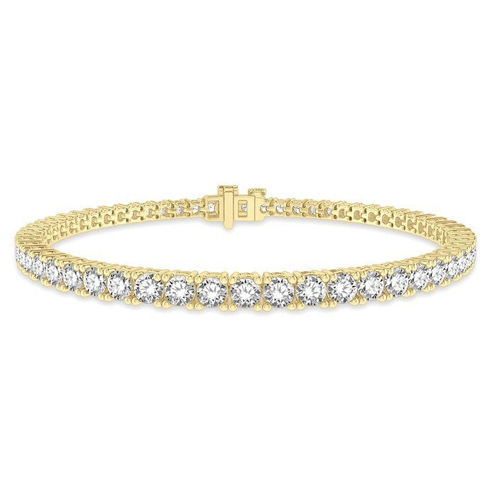 5 Ctw Round Cut Diamond Tennis Bracelet in 14K Yellow Gold