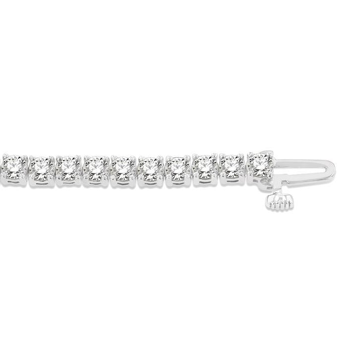 6 Ctw Round Cut Diamond Tennis Bracelet in 14K White Gold