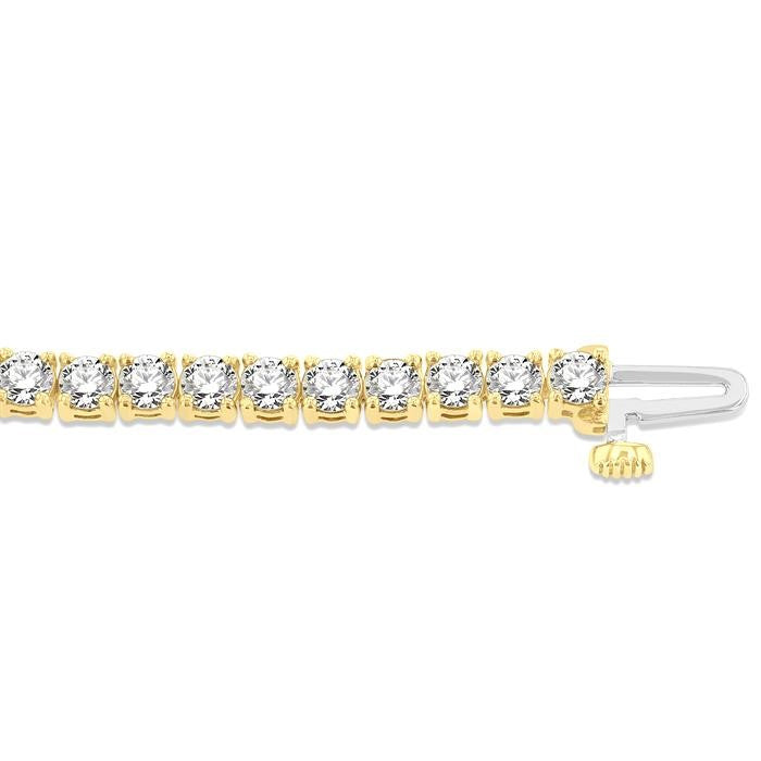 6 Ctw Round Cut Diamond Tennis Bracelet in 14K Yellow Gold