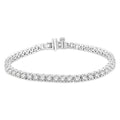 7 Ctw Round Cut Diamond Tennis Bracelet in 14K White Gold