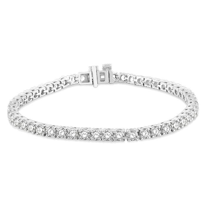 7 Ctw Round Cut Diamond Tennis Bracelet in 14K White Gold