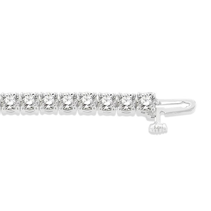 7 Ctw Round Cut Diamond Tennis Bracelet in 14K White Gold