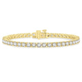7 Ctw Round Cut Diamond Tennis Bracelet in 14K Yellow Gold