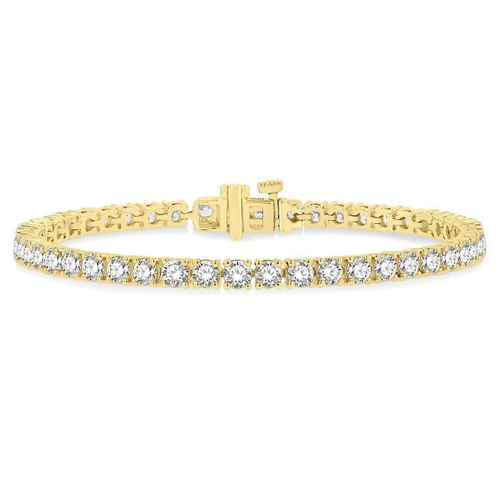 7 Ctw Round Cut Diamond Tennis Bracelet in 14K Yellow Gold