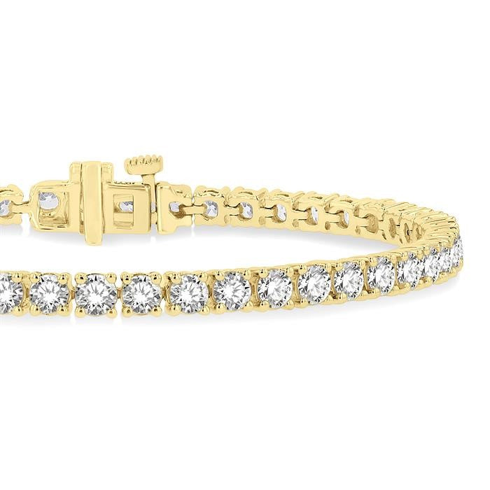 7 Ctw Round Cut Diamond Tennis Bracelet in 14K Yellow Gold