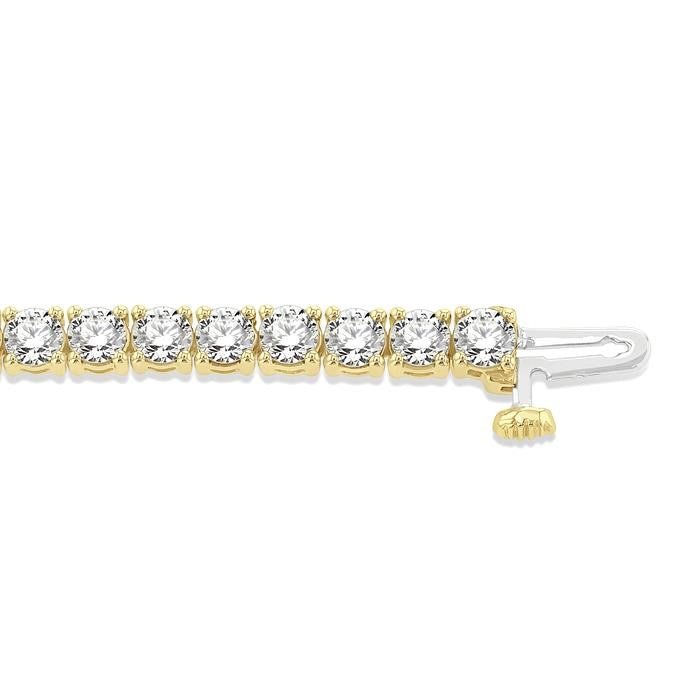 7 Ctw Round Cut Diamond Tennis Bracelet in 14K Yellow Gold