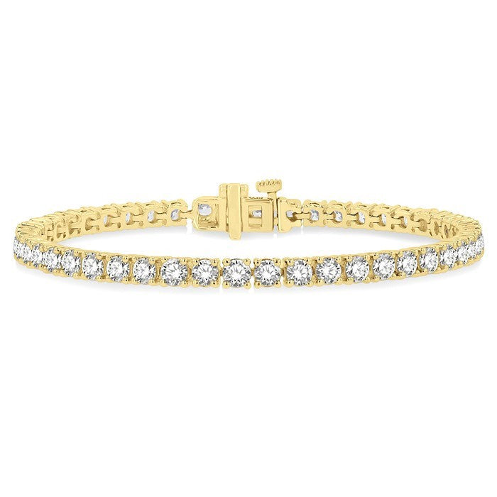 7 Ctw Round Cut Diamond Tennis Bracelet in 14K Yellow Gold