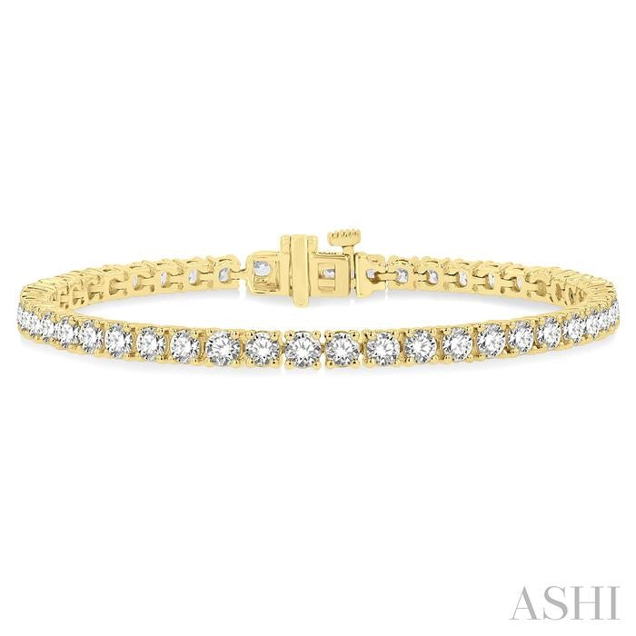 7 Ctw Round Cut Diamond Tennis Bracelet in 14K Yellow Gold