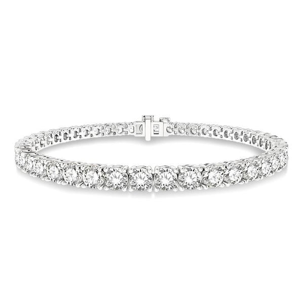 8 Ctw Round Cut Diamond Tennis Bracelet in 14K White Gold