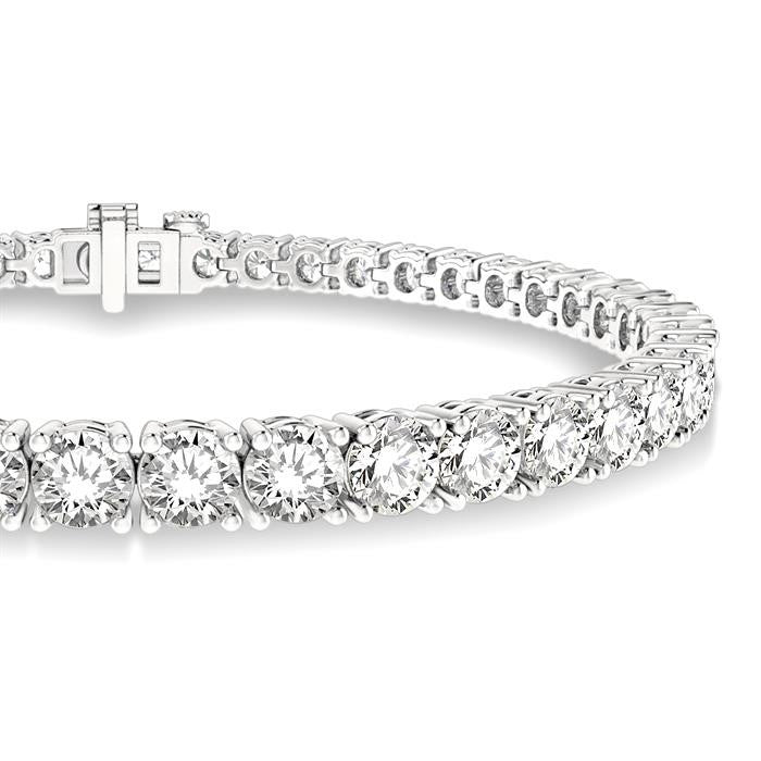 8 Ctw Round Cut Diamond Tennis Bracelet in 14K White Gold